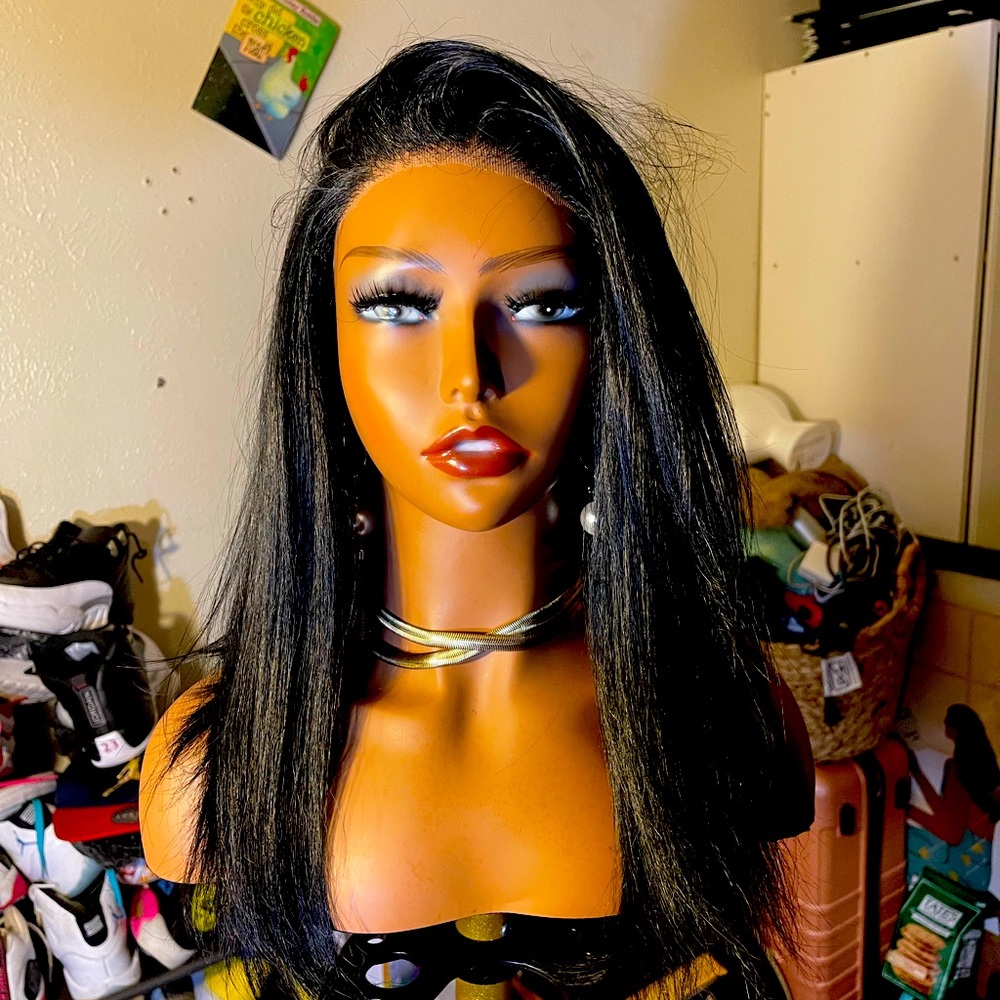 ⭐️lace front wig Human hair blend illusion lace wig!!!⭐️